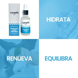 Nuneth Sérum Facial Niacinamida y Ácido Hialurónico 30 ml Día y Noche Todo Tipo de Piel