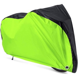 YTBUBOR Waterproof XL Bicycle Cover, Outside Bikes Storage Covers Rain Sun UV Dust Wind Proof Mountain Bicycle Covers Road Electric Bike Cover Hybrid Bike Cover, Black & Green