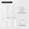 diamosteel White Knife Set, 3-Piece Knives Set for Kitchen with