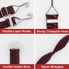 Newthinking 1M Adjustable Bungee Cords with Hooks, 4 Pack Red