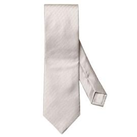 Etón $195 NWT Eton Medium Gray 100% Silk Herringbone Neck Tie