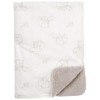 Carter's Baby Cozy-Lined Plush Blanket (White/Grey)