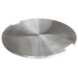 Elementi Stainless Steel Outdoor Boulder Pit Table Round 21 x 21 x 1 inches Grill Fire Ring Lid Firepit Accessory Cover