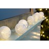 WeRChristmas Cotton Ball with 10 Warm LED Light String Christmas