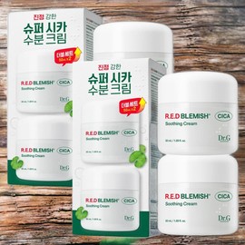 Dr.G Skin Moisturizing Facial Cream Red Blemish Cica Soothing Cream Duo Special Set of 2 100ml / 닥터지 피부촉촉 페이셜크림 레드 블레미쉬 시카 수딩 크림 듀오 기획세트 2개 100ml