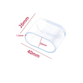 Leliafleury 16Pcs Rubber Leg Tips 20mm x 40mm Oval Rubber End Caps Clear Chair Leg Covers Non-Slip Rubber Furniture Feet Replacement Tips for Tables Chairs Desks
