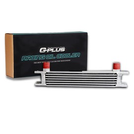 G-PLUS AN10-10AN Universal 7 Row Racing Engine Transmission Oil Cooler Aluminum Oil Cooler Kit