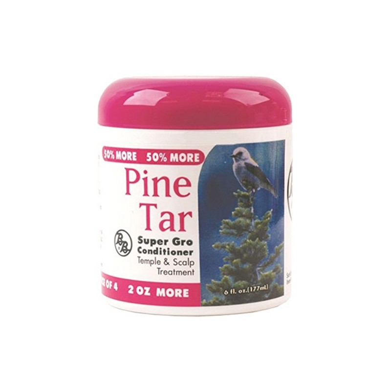 Bronner Brothers Pine Tar Super Gro Conditioner, 6 oz (Pack
