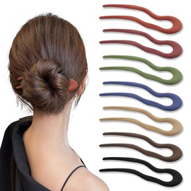 7Pcs Frosted U-Shaped French Hairpins French Twist Hair Pin, French Hair Pin Decor French Hair Pins for Women, Stylish Hair Pin Supplies for Thick Hair, Hair Pins Hairpin Decorations for Women