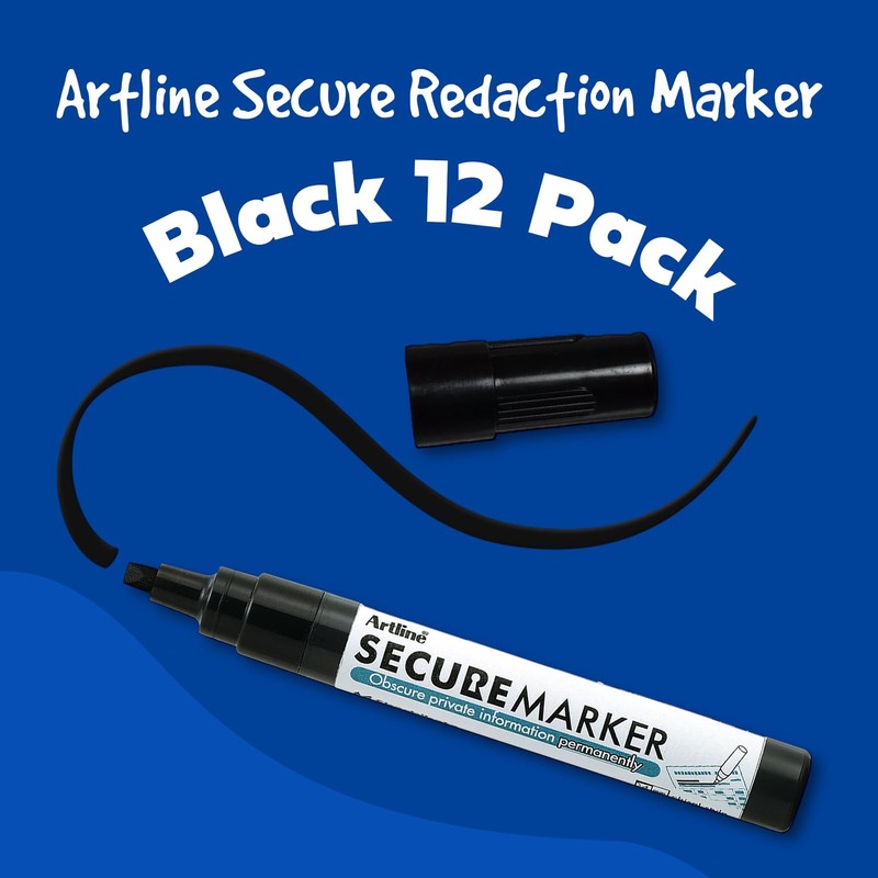 artline Redaction Marker Privacy Blackout Redacting Pen for Documents &