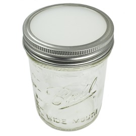 Zoie + Chloe Silicone Seals & Lids for Mason Canning Jars - 10 Pack - Wide Mouth