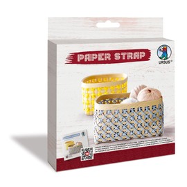 Ursus Kamihimo 74520004 Paper Strap Dark Red, Robust Braided Band, Approx. 15 mm x 15 m, Red Craft Ribbon Made of Glued Paper Cords for Braiding, Craft Trend from Japan