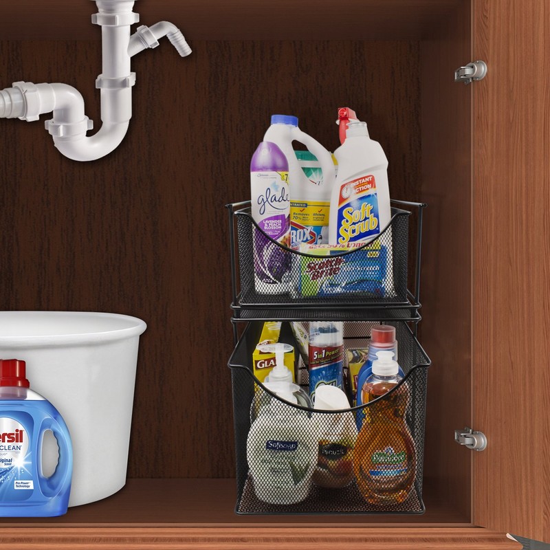 Sorbus® Cabinet Organizer Set — Mesh Storage Organizer with Pull