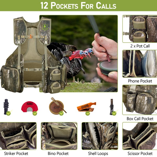 Wild Cedar Wild Cedar Hunting Turkey Vest with Magnetic Seat