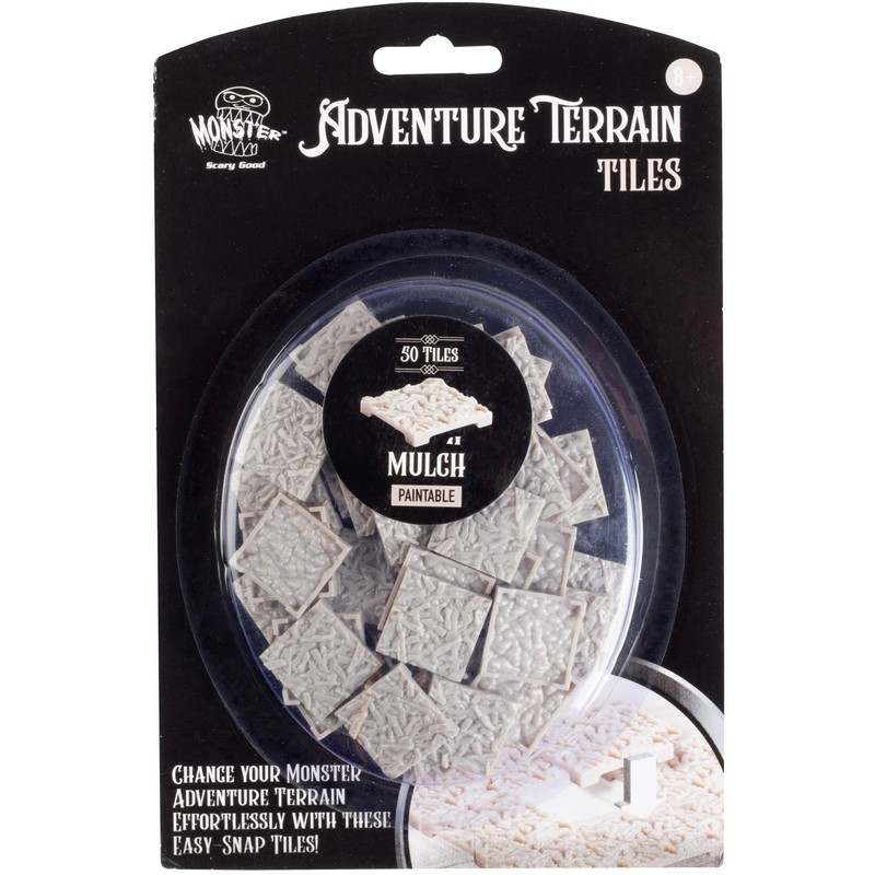 Monster Adventure Terrain- 50pc Mulch Tile Expansion Pack- Paintable 1x1
