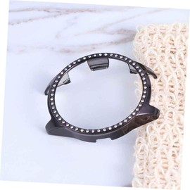 Housoutil 3pcs Rhinestone Hollow Out Watch Protective Case for Active Drop-Resistant Design Lightweight Black Shell Easy Installation Scratch and Dirt