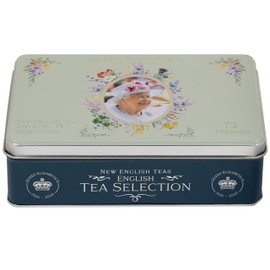 New English Teas Queen Elizabeth II Commemorative Tea Tin with 72 English Teabag Selection