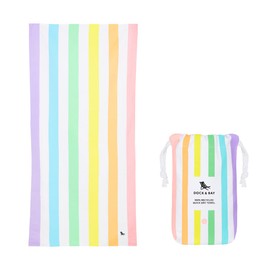 Dock & Bay Customized Beach Towel - Quick Dry, Sand Free - Compact, Lightweight - 100% Recycled - includes Bag - Summer - Unicorn Waves - Medium