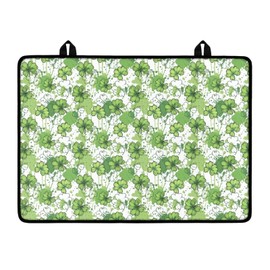 UOQFHHM Electric Oven Stove Insulation Green and White Shamrock Print Stove Top Covers For Electric Stove 2025 Kitchen Essentials Anti - Slip Easy To Clean Suitable For Protecting Cookware