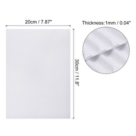 MECCANIXITY Corrugated Paper Sheets 25pcs 11.8-inch x 7.87-inch White Cardboard for DIY Craft