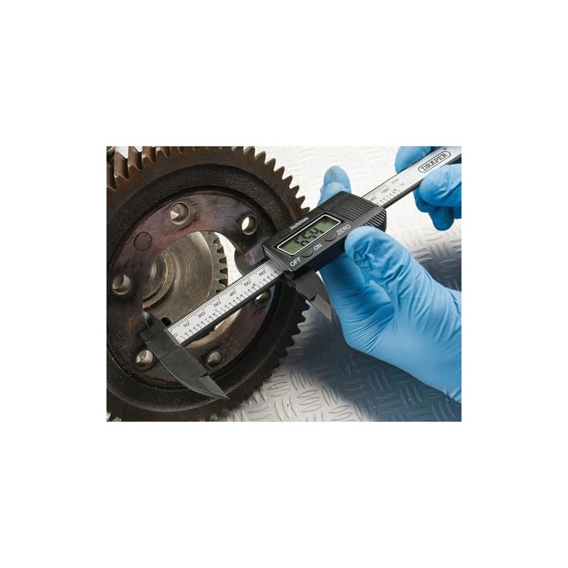 Draper 24816 Imperial Digital Lcd Vernier Caliper Gauge, 150mm, Blue