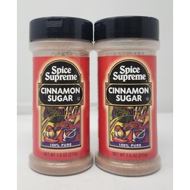 2 pack of Seasoning Herbs and Spices You Choose Your Flavor by Spice Supreme (7.5oz, Cinnamon Sugar)