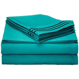 Elegant Comfort Luxurious Solid Pillowcases - Premium Hotel Quality Microfiber - Wrinkle and Fade Resistant 2-Piece Pillowcases - Standard/Queen Size, Turquoise