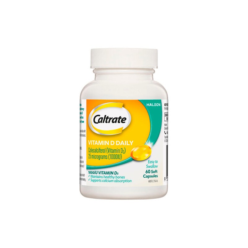 Caltrate Vitamin D 1000IU 60 Capsules