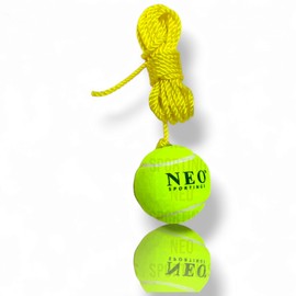 Neo Sportings Training/Playing/Hanging Ball with 3.6 Meter Nylon Rope, for Practice and Drill, Cricket/Baseball/Pet Toy, Green Colour