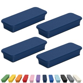 Glassboard Studio Mega Magnets - Neodymium - Heavy Duty, Colorful, Ergonomic, Ideal for Crafting, Quilting, and as Magnetic Knife Holders (4, Navy Blue Bar)