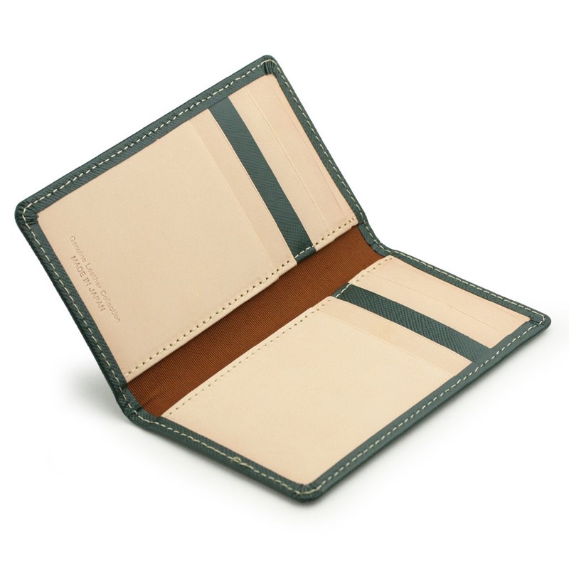 Avies Genuine Leather, Card Case, Prism, Made in Japan, orange