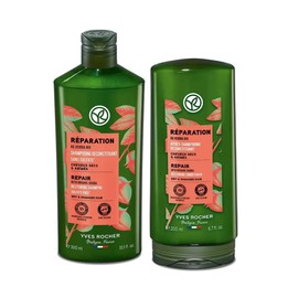 Yves Rocher Reparation Duet for Nourishing and Restoring Hair with Jojoba Oil Shampoo and Balm-Conditioner Set