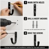 Heavy-Duty Metal Garage Storage J Hooks with Mounting Hardware, 2–12