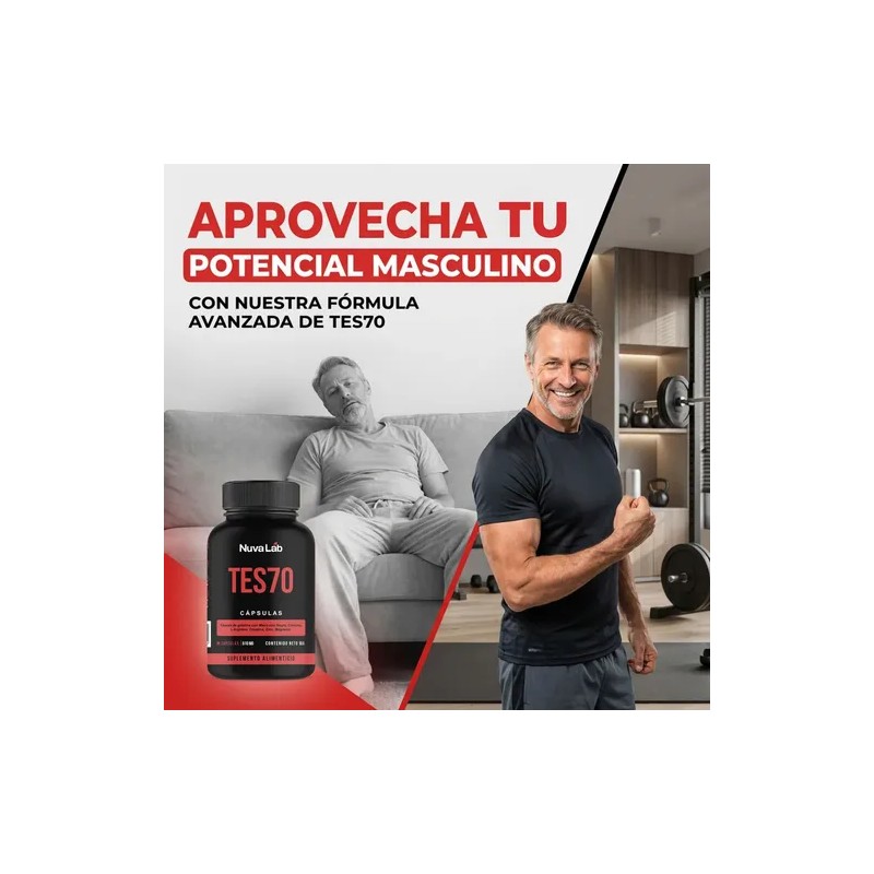 Vitaminas Para Testosterona Tes70 Para Hombres 90 Capsulas Sin Sabor