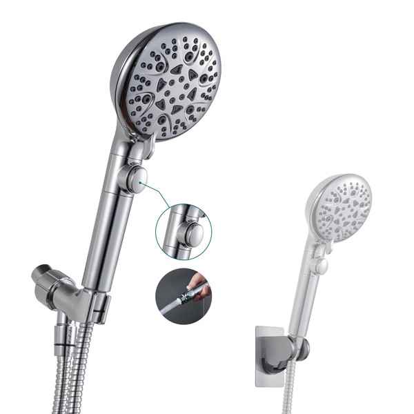 GwernKB Handheld Shower Head with On Off Switch 8-Mode High