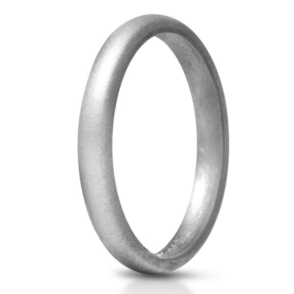 ThunderFit Stackable Silicone Wedding Rings for Women, Thin Rubber Engagement