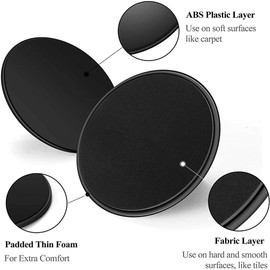 Core Sliders, Fitness Sliding Discs Pack of 2 Sports Double-Sided Gliding Discs for Carpet and Hard Floors, Core Exercise Sliders for Home Gym Abdominal Muscle Training, Full Body Training