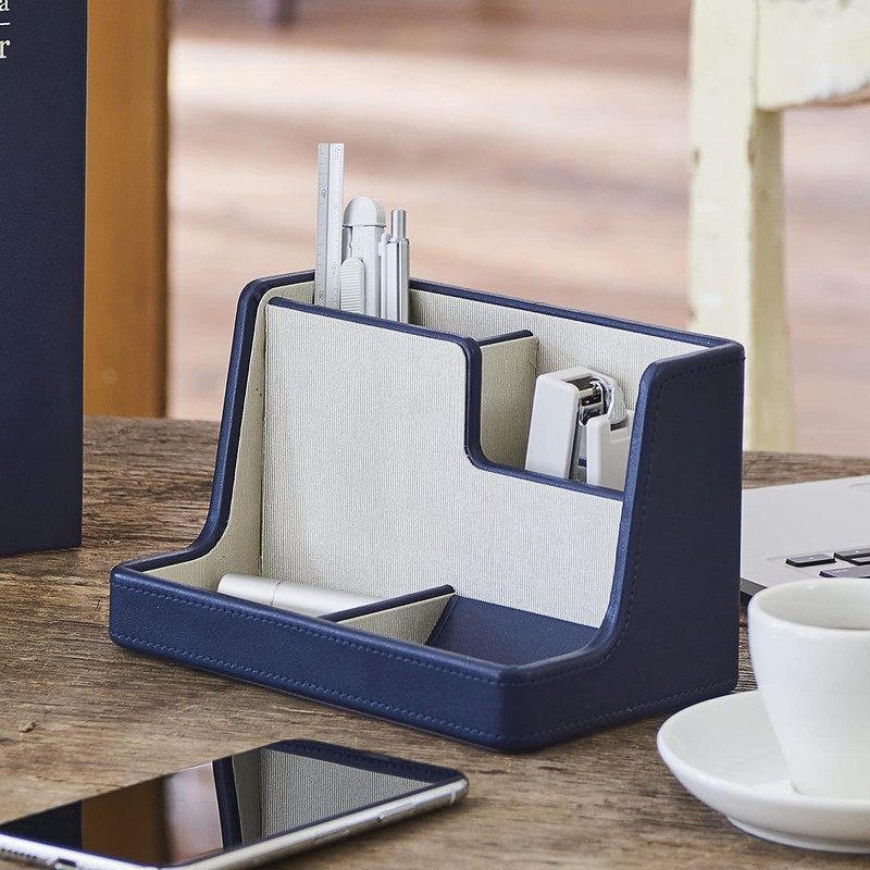 Chatani Sangyo 240-472 Telework Stationery Stand, Navy, W 7.1 x