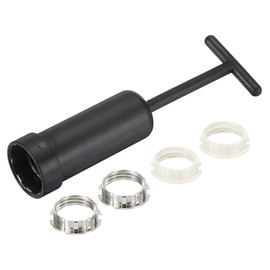 sourcing map 1 Set of 5 G9 Light Base Rings Lamp Shade Holder Ring Metal Replacement with Removal Tool Silver Tone, White