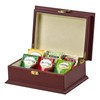 Wooden Tea Box in Rosewood And Cream