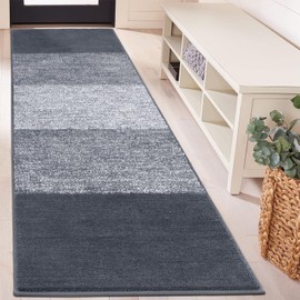 Vaukki Indoor Doormat Entryway Door Rug, Non Slip Absorbent Mud Trapper Mat Inside Floor Mat, Washable Small Door Carpet for Entryway (Grey, 24''x71'')