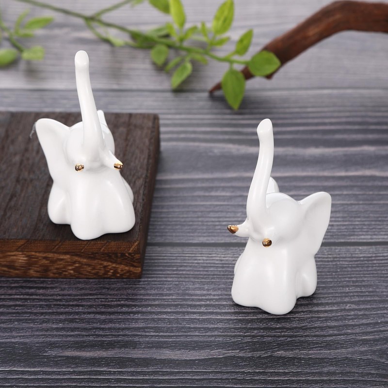 2 Pack Toilet Bolt Covers Decorative,Lovely Ceramic Elephant Shaped Toilet