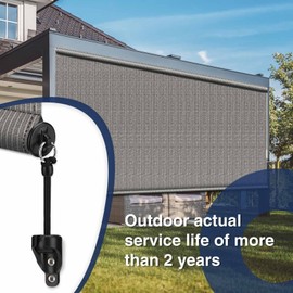 Vasteo Coolaroo Replacement Parts Bungee and End Cap Black,Weather Resistance,for Coolaroo Exterior Roller Shade,Sun Shade,Outdoor Blind