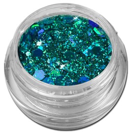 Glamour Mix Glitter Glitzer Puder Blau Türkis Nailart