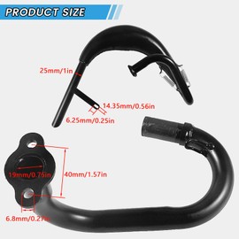 HXGXKBQ Performance Exhaust Muffler Expansion Chamber Pipe Silencer Gasket for 2 Stroke 50cc 66cc 80cc 100cc Engine Gas Motorized Bicycle Motor Bike