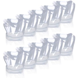 Soddeph Collapsible Water Container Bag, BPA Free Food Grade Clear Plastic Storage Jug for Sport Camping Riding Mountaineer,Freezable, Food Grade (10-pack-1.3 Gal)