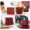 MayRecords Red Mini Metal Tool Box with 5 Drawers and