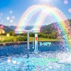 LED Pool Fountain with Remote, Rechargeable Waterfall Spray for Inground