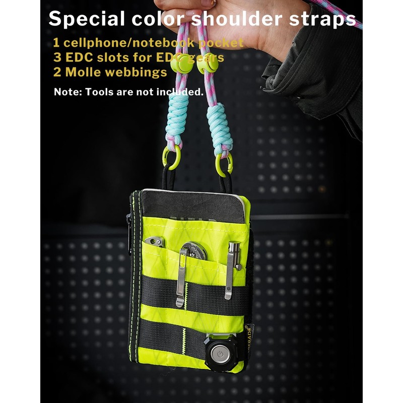 VIPERADE VE16R EDC Pocket Pouch with Strap, 5 EDC Pocket