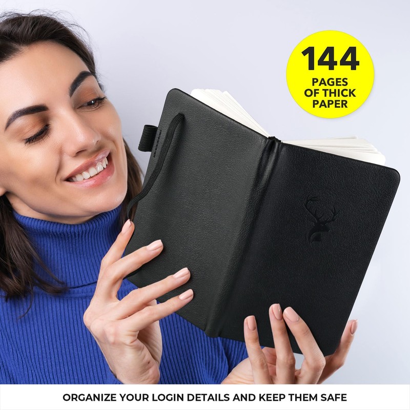 molekaus Password Book with Alphabetical Tabs Small Password Keeper with